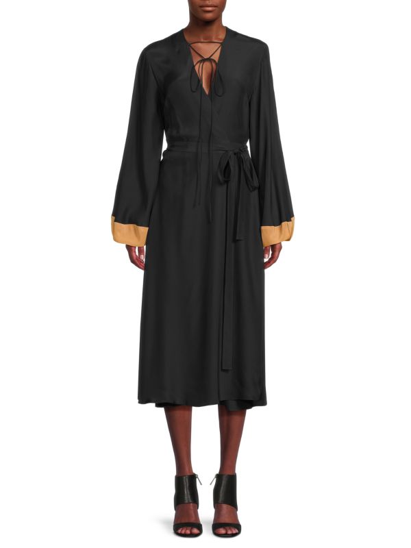 Stella McCartney Polly Silk Midi Wrap Dress